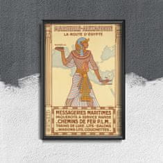 Vintage Posteria Designovy plakát Egypt marseille alexandrie A4 - 21x29,7 cm