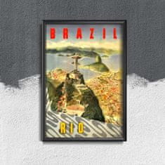 Vintage Posteria Plakát Brazílie rio Ne A4 - 21x29,7 cm