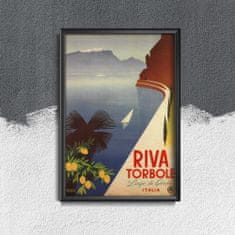 Vintage Posteria Plakát Riva torbole itálie Ne A3 - 29,7x42 cm