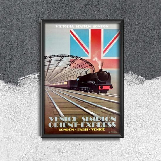 Vintage Posteria Plakát Orient express cestování