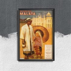 Vintage Posteria Plakát Malebné malaya Ne A4 - 21x29,7 cm