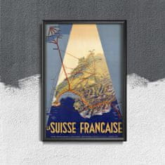 Vintage Posteria Retro plakát La suisse francaise Ne A3 - 29,7x42 cm