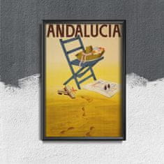 Vintage Posteria Retro plakát Andalusie španělsko Ne A2 - 42x59,4 cm