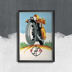 Vintage Posteria Plakát Motocykl fn Ne A2 - 42x59,4 cm