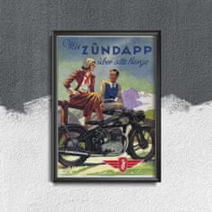 Vintage Posteria Plakát Zündapp Ne A4 - 21x29,7 cm