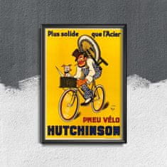 Vintage Posteria Plakát Pneu Velo Hutchinson vinobraní Mich Ne A3 - 29,7x42 cm