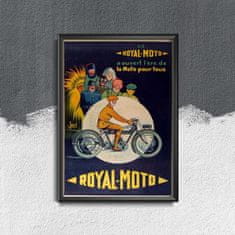 Vintage Posteria Plakát Royal Moto vinobraní Ne A4 - 21x29,7 cm