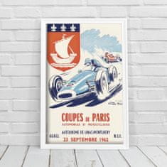 Vintage Posteria Retro plakát Automobilový kupé de Paříž Ne A2 - 42x59,4 cm