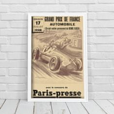 Vintage Posteria Retro plakát AutoMobile Grand Prix de France Ne A4 - 21x29,7 cm