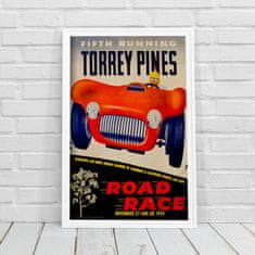 Vintage Posteria Plakát Grand Prix Plakát Čtvrtá Run Turore Pines Road Race Ne A3 - 29,7x42 cm