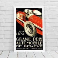 Vintage Posteria Plakát Grand Prix Automobile de Geneve Ne A3 - 29,7x42 cm