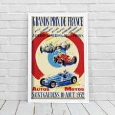 Vintage Posteria Plakát Grand Prix de France Ne A3 - 29,7x42 cm