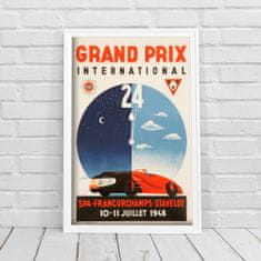 Vintage Posteria Plakát Grand Prix International Spa Francorchamps Stavelot Ne A4 - 21x29,7 cm