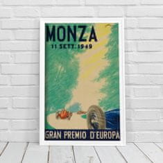 Vintage Posteria Plakát Grand Prix Monza Gran Premio d'Europe Ne A1 - 59,4x84,1 cm