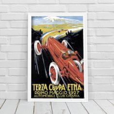 Vintage Posteria Designovy plakát Grand Prix Terza Coppa Etna Primo Maggio A2 - 42x59,4 cm