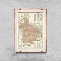 Vintage Posteria Plakát na zeď Stará mapa Drážďan Ne A4 - 21x29,7 cm