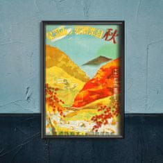 Vintage Posteria Retro plakát Younoyama Onsen A4 - 21x29,7 cm