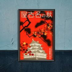 Vintage Posteria Retro plakát Podzim v Nagoya A2 - 42x59,4 cm