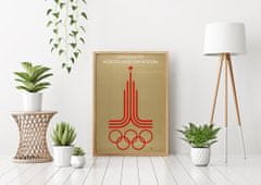 Vintage Posteria Retro plakát Plakát pro Moskva Olympijské hry A4 - 21x29,7 cm