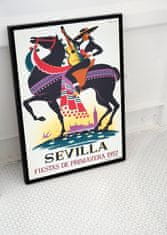 Vintage Posteria Retro plakát Sevilla fiesta de primavera Ne A3 - 29,7x42 cm