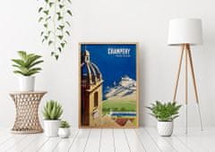 Vintage Posteria Plakát Švýcarsko champery Ne A3 - 29,7x42 cm