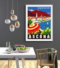 Vintage Posteria Plakát Švýcarsko ascona Ne A4 - 21x29,7 cm