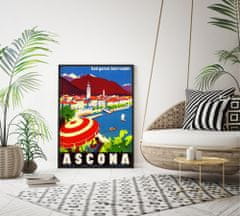 Vintage Posteria Plakát Švýcarsko ascona Ne A4 - 21x29,7 cm