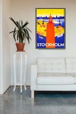 Vintage Posteria Designovy plakát Švédsko stockholm Ne A2 - 42x59,4 cm