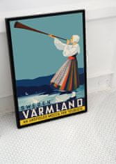 Vintage Posteria Retro plakát Švédsko varmland A1 - 59,4x84,1 cm