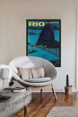 Vintage Posteria Plakát Rio de janerio brazílie Ne A3 - 29,7x42 cm