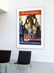 Vintage Posteria Plakát Philadelphia pennsylvania railroad Ne A4 - 21x29,7 cm