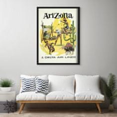 Vintage Posteria Plakát Letecké společnosti arizona delta Ne A4 - 21x29,7 cm