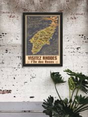 Vintage Posteria Retro plakát Rhodos řecko A3 - 29,7x42 cm