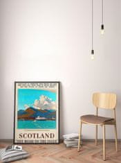 Vintage Posteria Retro plakát Skotsko cesta do isles spojené království A4 - 21x29,7 cm