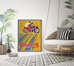 Vintage Posteria Plakát na zeď Favor Cycles Motos de Grande Luxe Ne A4 - 21x29,7 cm