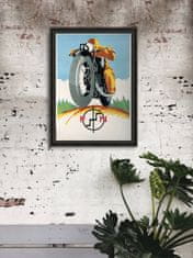 Vintage Posteria Plakát Motocykl fn Ne A2 - 42x59,4 cm