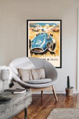 Vintage Posteria Retro plakát AutoMobile Grand Prix Reims Ne A4 - 21x29,7 cm