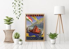 Vintage Posteria Plakát Budapešť Magyarhorzag Grand Prix Auto Ne A4 - 21x29,7 cm