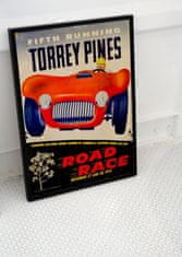 Vintage Posteria Plakát Grand Prix Plakát Čtvrtá Run Turore Pines Road Race Ne A3 - 29,7x42 cm