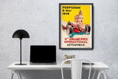 Vintage Posteria Designovy plakát Raspaut Perpignan EME Grand Prix Ne A4 - 21x29,7 cm