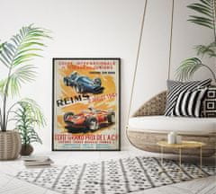 Vintage Posteria Designovy plakát Grand Prix Reims XLVIIE DE L'ACF A1 - 59,4x84,1 cm