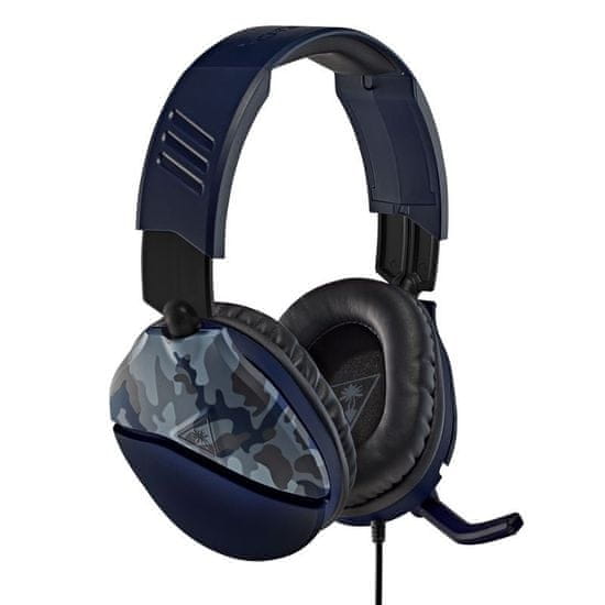 Turtle Beach Herní sluchátka RECON 70, camuflage modrá, 3.5mm, PS5, Xbox One/series X/S, Nintendo