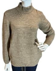 Sophia Perla melírovaný hnědý svetr se stojáčkem Velikost: 38