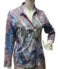 erfo košile s límečkem s dlouhým rukávem a nápadným modrým vzorem Velikost: 44