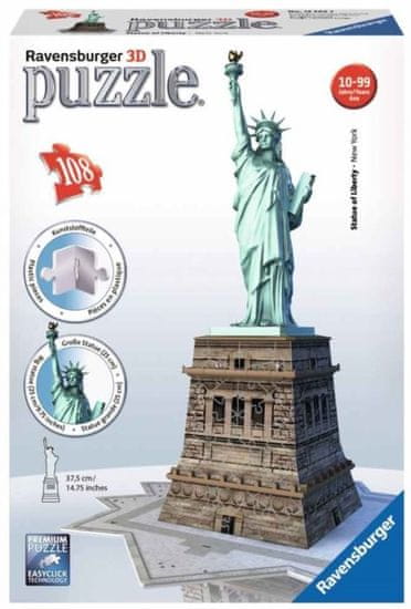 Ravensburger 3D puzzle Socha Svobody, New York 118 dílků