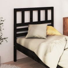 Greatstore Čelo postele černé 96 x 4 x 100 cm masivní borovice