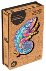 Unidragon dřevěné puzzle - Chameleon velikost S