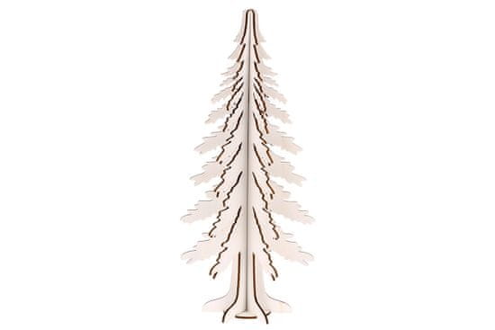 Autronic Strom, dřevěná dekorace, barva bílá. AC7159, sada 6 ks