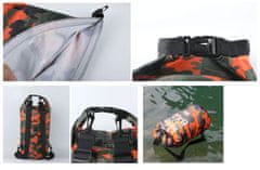 CoolCeny Vodotěsný vak DRY BAG - ochrání věci před vodou - Oranžová - obsah 10 Litrů