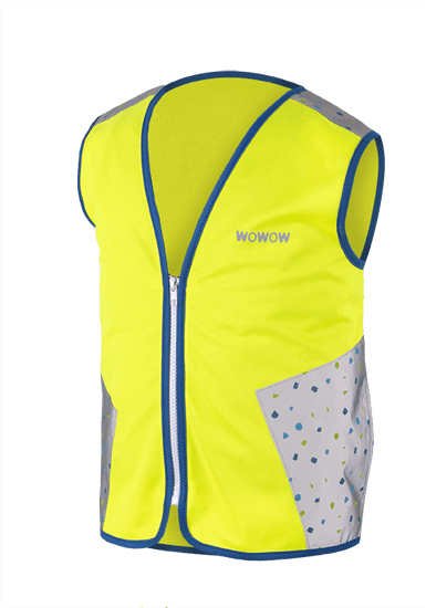 wowow Dětská reflexní vesta TERRAZZO JACKET YELLOW SQUARE velikost: M